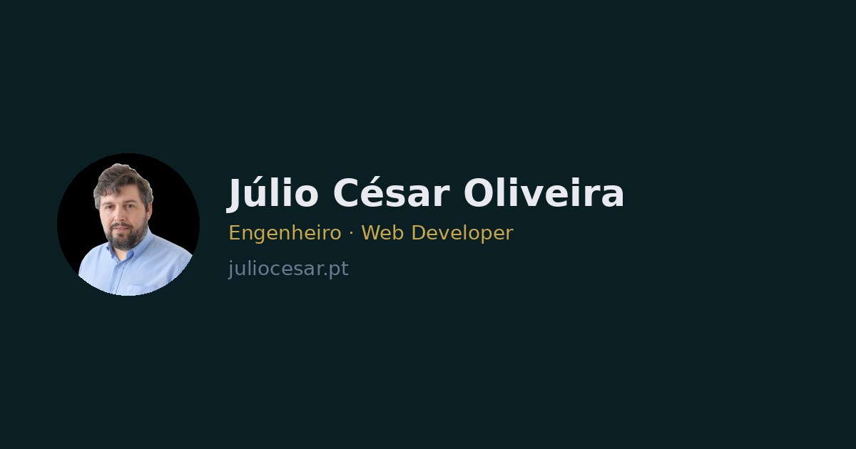 Júlio César Oliveira — Engenheiro & Web Developer